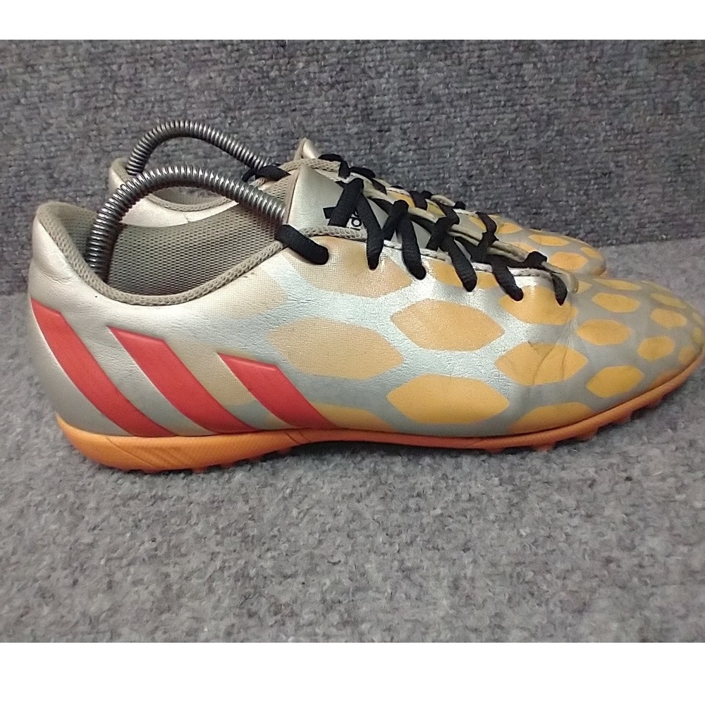 Adidas Preditio Turf Soccer Shoes Silver Orange M21751 Womens 8.5 Cleats